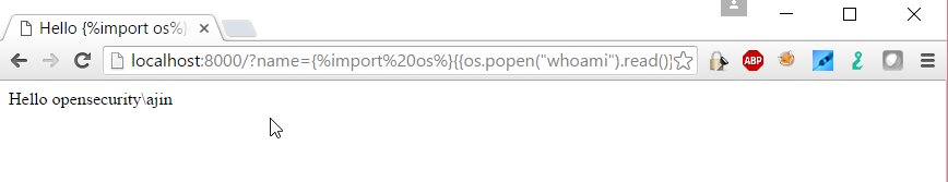 server side template injection in tornado